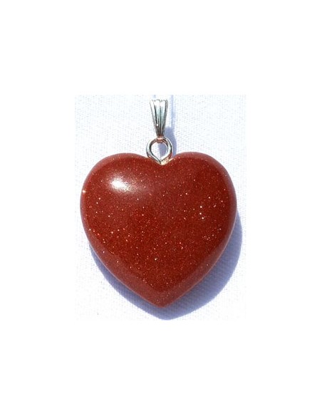 Photo de Pendentif Coeur en pierre de soleil - encens.business - Boutique ésotérique en ligne - vente de Pendentif Coeur en pierre de 