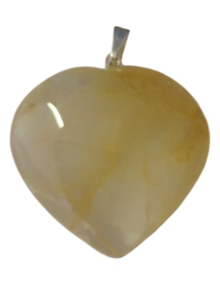 Photo de Pendentif Coeur en quartz citriné - encens.business - Boutique ésotérique en ligne - vente de Pendentif Coeur en quartz citri