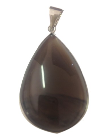 Photo de Pendentif cerclé obsidienne larme d'apache - encens.business - Boutique ésotérique en ligne - vente de Pendentif cerclé obsid