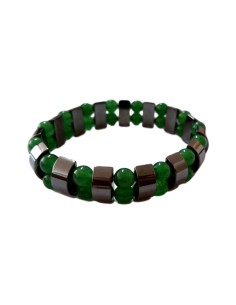 Photo de Gourmette magnétique en hématite et aventurine - encens.business - Boutique ésotérique en ligne - vente de Gourmette magnétiq