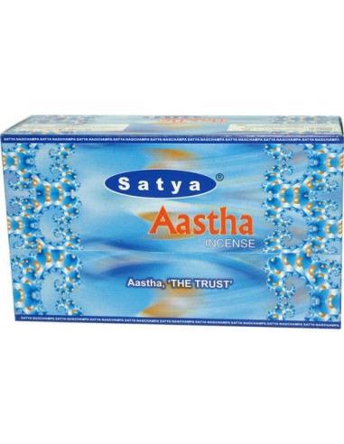 Photo de Boite d'encens 12 étuis de 15 grammes SATYA AASTHA - encens.business - Boutique ésotérique en ligne - vente de Boite d'encens