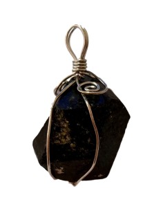 Photo de pendentif brut enchassé en tourmaline - encens.business - Boutique ésotérique en ligne - vente de pendentif brut enchassé en 