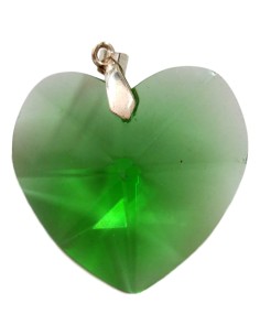 Photo de Pendentif Coeur en cristal vert type Swarovski - encens.business - Boutique ésotérique en ligne - vente de Pendentif Coeur en