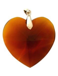 Photo de Pendentif Coeur en cristal marron type Swarovski - encens.business - Boutique ésotérique en ligne - vente de Pendentif Coeur 
