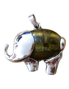 Photo de Pendentif éléphant en oeil de tigre - encens.business - Boutique ésotérique en ligne - vente de Pendentif éléphant en oeil de