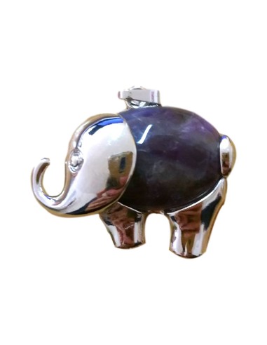 Photo de Pendentif éléphant en améthyste - encens.business - Boutique ésotérique en ligne - vente de Pendentif éléphant en améthyste