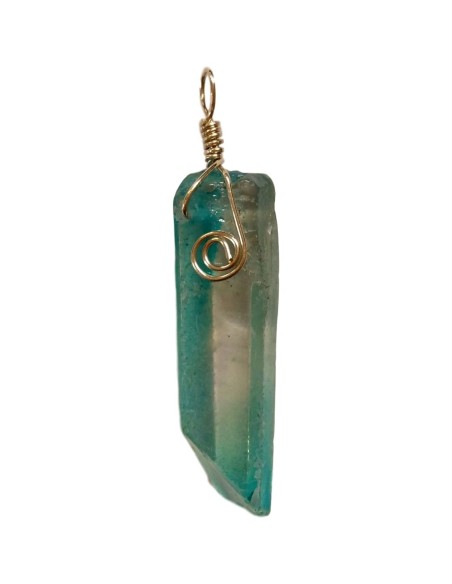 Photo de Pendentif Aqua aura en fil d'argent - encens.business - Boutique ésotérique en ligne - vente de Pendentif Aqua aura en fil d'