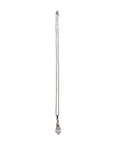 Photo de Collier pointe cristal de roche avec chaine - encens.business - Boutique ésotérique en ligne - vente de Collier pointe crista