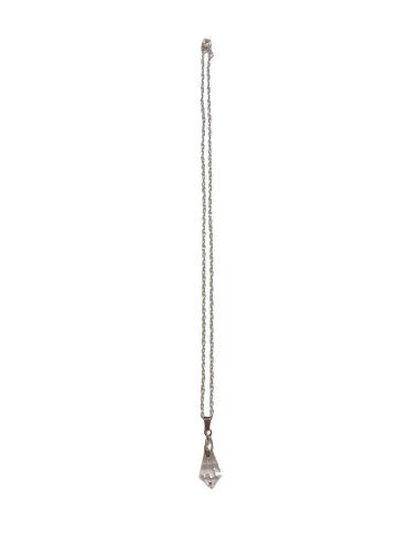 Photo de Collier pointe cristal de roche avec chaine - encens.business - Boutique ésotérique en ligne - vente de Collier pointe crista