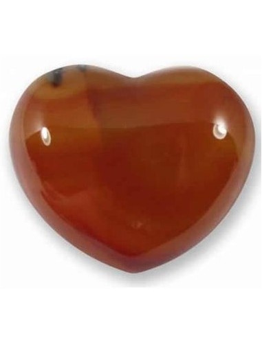 Photo de Coeur en cornaline 4cm - encens.business - Boutique ésotérique en ligne - vente de Coeur en cornaline 4cm