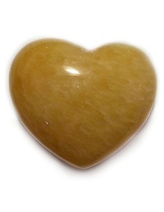 Photo de Coeur en calcédoine jaune 4cm - encens.business - Boutique ésotérique en ligne - vente de Coeur en calcédoine jaune 4cm