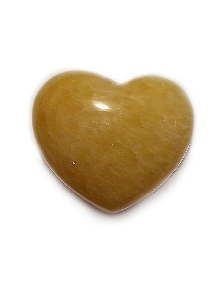 Photo de Coeur en calcédoine jaune 4cm - encens.business - Boutique ésotérique en ligne - vente de Coeur en calcédoine jaune 4cm