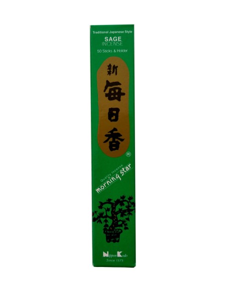 Photo de Encens Japonais MORNING STAR Sauge - encens.business - Boutique ésotérique en ligne - vente de Encens Japonais MORNING STAR S