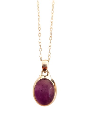 Photo de Pendentif cerclé en argent et améthyste avec sa chaîne - encens.business - Boutique ésotérique en ligne - vente de Pendentif 