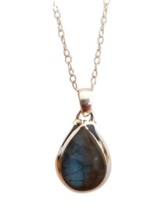 Photo de Pendentif cerclé en argent et labradorite avec sa chaîne - encens.business - Boutique ésotérique en ligne - vente de Pendenti