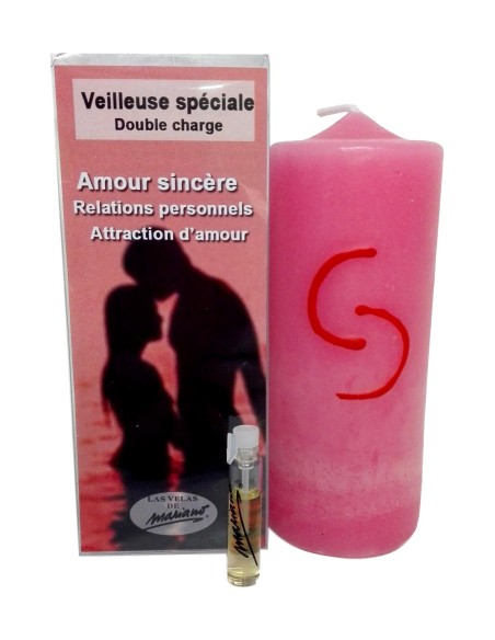 Photo de Bougie ésotérique Mariano "double charge" Amour Sincère - encens.business - Boutique ésotérique en ligne - vente de Bougie és