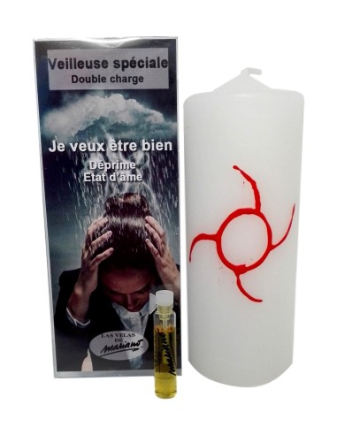 Photo de Bougie ésotérique Mariano "double charge" Je veux être bien - encens.business - Boutique ésotérique en ligne - vente de Bougi