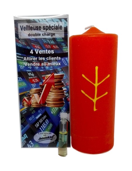 Photo de Bougie ésotérique Mariano "double charge" 4 ventes - encens.business - Boutique ésotérique en ligne - vente de Bougie ésotéri