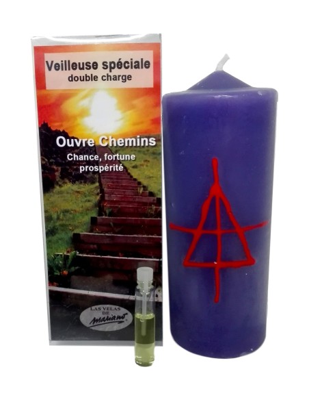 Photo de Bougie ésotérique Mariano "double charge" Ouvre les chemins - encens.business - Boutique ésotérique en ligne - vente de Bougi