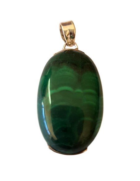 Photo de Pendentif cabochon en malachite - encens.business - Boutique ésotérique en ligne - vente de Pendentif cabochon en malachite