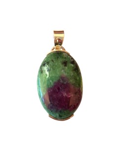 Photo de Pendentif cabochon en rubis zoisite - encens.business - Boutique ésotérique en ligne - vente de Pendentif cabochon en rubis z