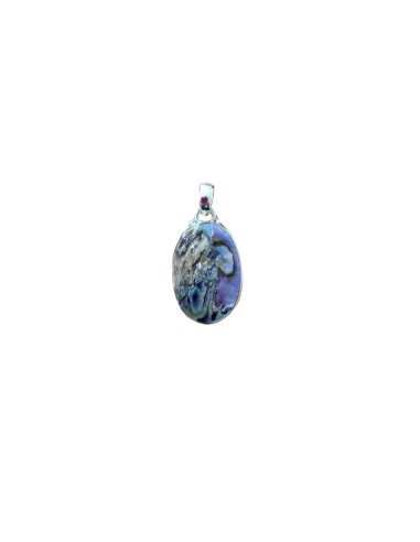 Photo de Pendentif en Abalone cerclé en argent - encens.business - Boutique ésotérique en ligne - vente de Pendentif en Abalone cerclé