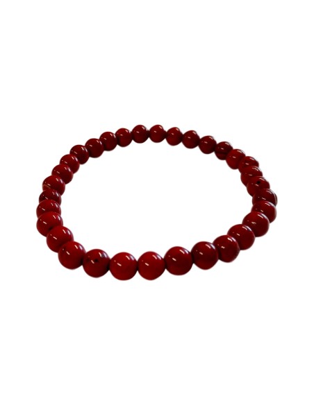 Photo de Bracelet 6 mm en Jaspe rouge - encens.business - Boutique ésotérique en ligne - vente de Bracelet 6 mm en Jaspe rouge