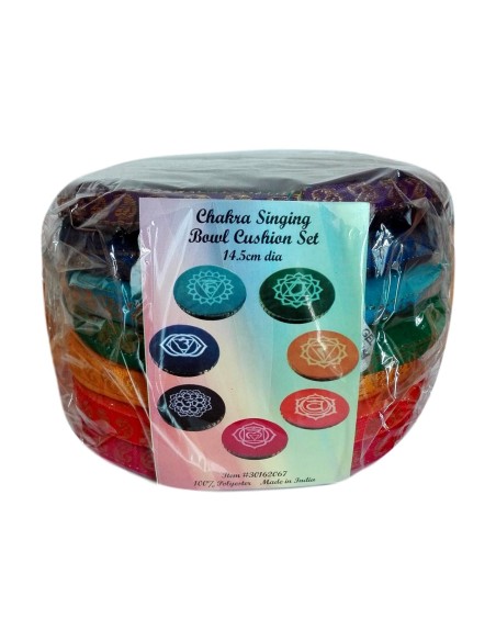 Photo de Set coussins 7 chakras pour bol chantant - encens.business - Boutique ésotérique en ligne - vente de Set coussins 7 chakras p