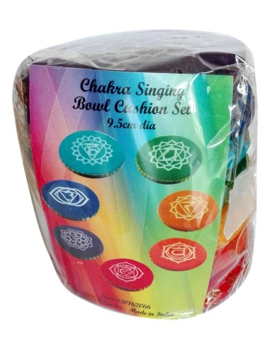 Photo de Set coussins 7 chakras pour bol chantant - encens.business - Boutique ésotérique en ligne - vente de Set coussins 7 chakras p