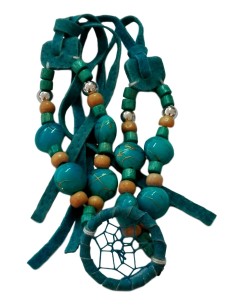 Photo de Bracelet attrape-rêve bleu avec perles - encens.business - Boutique ésotérique en ligne - vente de Bracelet attrape-rêve bleu