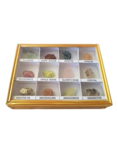 Photo de Coffret collection de 12 minéraux - encens.business - Boutique ésotérique en ligne - vente de Coffret collection de 12 minéra