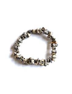 Photo de Bracelet chips en jaspe dalmatien - encens.business - Boutique ésotérique en ligne - vente de Bracelet chips en jaspe dalmati