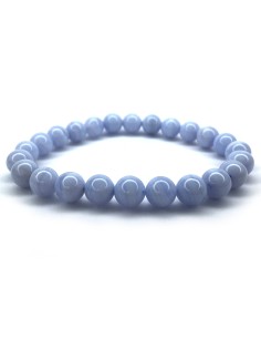 Photo de Bracelet 4 mm en calcédoine bleu - encens.business - Boutique ésotérique en ligne - vente de Bracelet 4 mm en calcédoine bleu