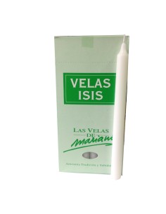 Photo de Boîte de 18 bougies Velas Isis I blanche - encens.business - Boutique ésotérique en ligne - vente de Boîte de 18 bougies Vela