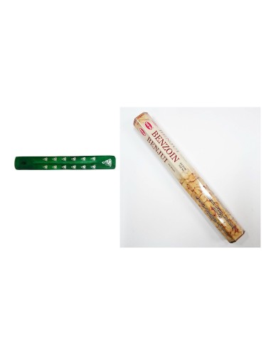 Photo de Encens HEM  benjoin + Porte encens vert offert - encens.business - Boutique ésotérique en ligne - vente de Encens HEM  benjoi