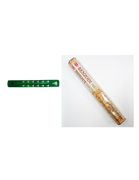 Photo de Encens HEM  benjoin + Porte encens vert offert - encens.business - Boutique ésotérique en ligne - vente de Encens HEM  benjoi