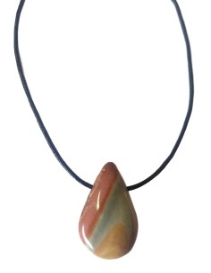 Photo de Pendentif percé en jaspe polychrome - encens.business - Boutique ésotérique en ligne - vente de Pendentif percé en jaspe poly