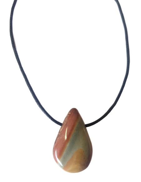 Photo de Pendentif percé en jaspe polychrome - encens.business - Boutique ésotérique en ligne - vente de Pendentif percé en jaspe poly