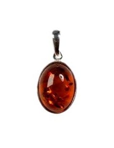 Photo de Pendentif cerclé argent en ambre - encens.business - Boutique ésotérique en ligne - vente de Pendentif cerclé argent en ambre