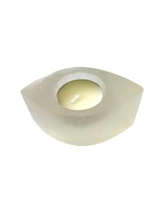 Photo de Bougeoir oeil en sélénite - encens.business - Boutique ésotérique en ligne - vente de Bougeoir oeil en sélénite
