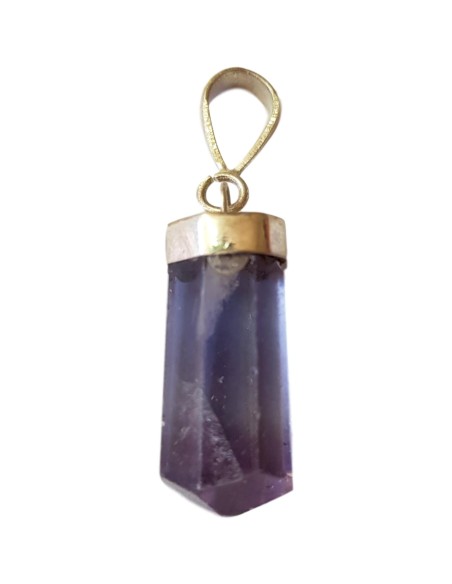 Photo de Pendentif en fluorite bleu monté sur cabochon argent - encens.business - Boutique ésotérique en ligne - vente de Pendentif en