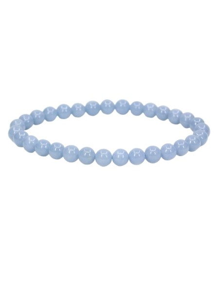 Photo de Bracelet 6 mm en angélite - encens.business - Boutique ésotérique en ligne - vente de Bracelet 6 mm en angélite
