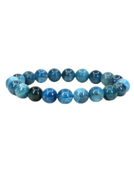 Photo de Bracelet 6 mm en apatite bleue - encens.business - Boutique ésotérique en ligne - vente de Bracelet 6 mm en apatite bleue