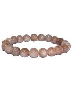 Photo de Bracelet 8 mm en pierre de lune saumonée - encens.business - Boutique ésotérique en ligne - vente de Bracelet 8 mm en pierre 