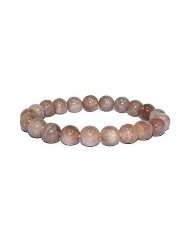 Photo de Bracelet 8 mm en pierre de lune saumonée - encens.business - Boutique ésotérique en ligne - vente de Bracelet 8 mm en pierre 