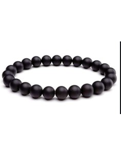 Photo de Bracelet 8 mm en onyx mate - encens.business - Boutique ésotérique en ligne - vente de Bracelet 8 mm en onyx mate