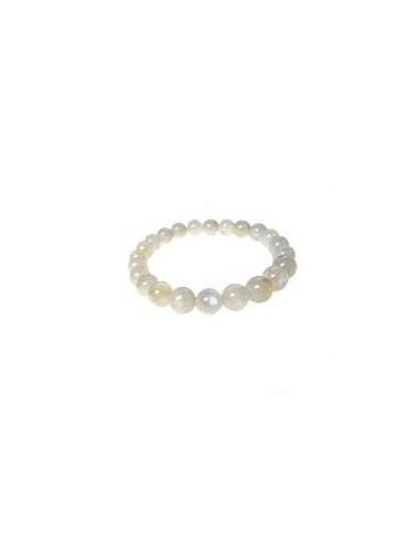 Photo de Bracelet 8 mm en labradorite blanche - encens.business - Boutique ésotérique en ligne - vente de Bracelet 8 mm en labradorite