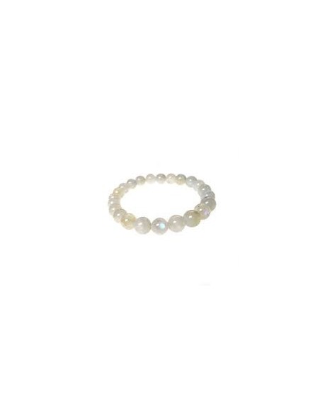 Photo de Bracelet 8 mm en labradorite blanche - encens.business - Boutique ésotérique en ligne - vente de Bracelet 8 mm en labradorite