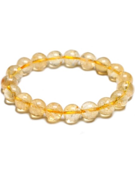 Photo de Bracelet 8 mm en citrine - encens.business - Boutique ésotérique en ligne - vente de Bracelet 8 mm en citrine
