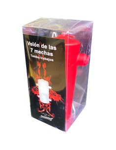 Bougie des 7 mèches rouge - encens.business